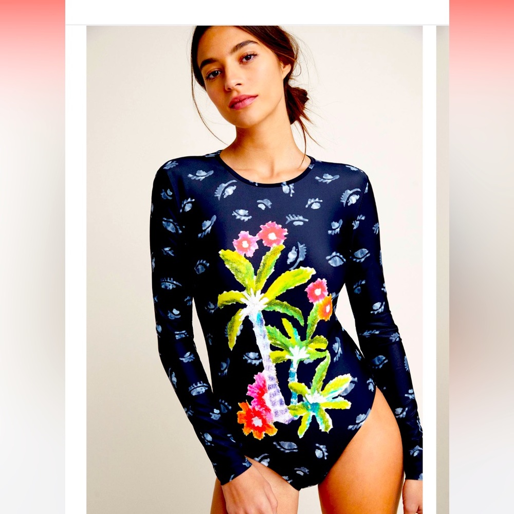Anthropologie Roeqiya long sleeved swimsuit